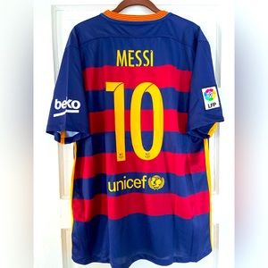 Men’s Nike Dry Fit 2015 Barcelona FC Home Jersey